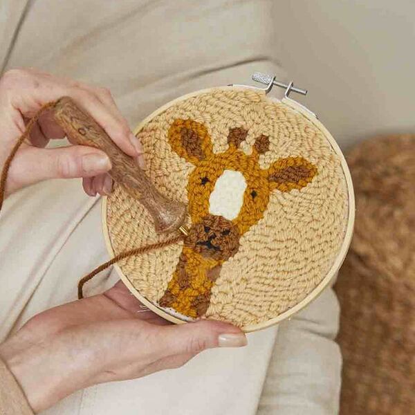 Punch needle kit Giraffe Punchpakket DMC Punch needle kit Giraffe Punchpakket DMC